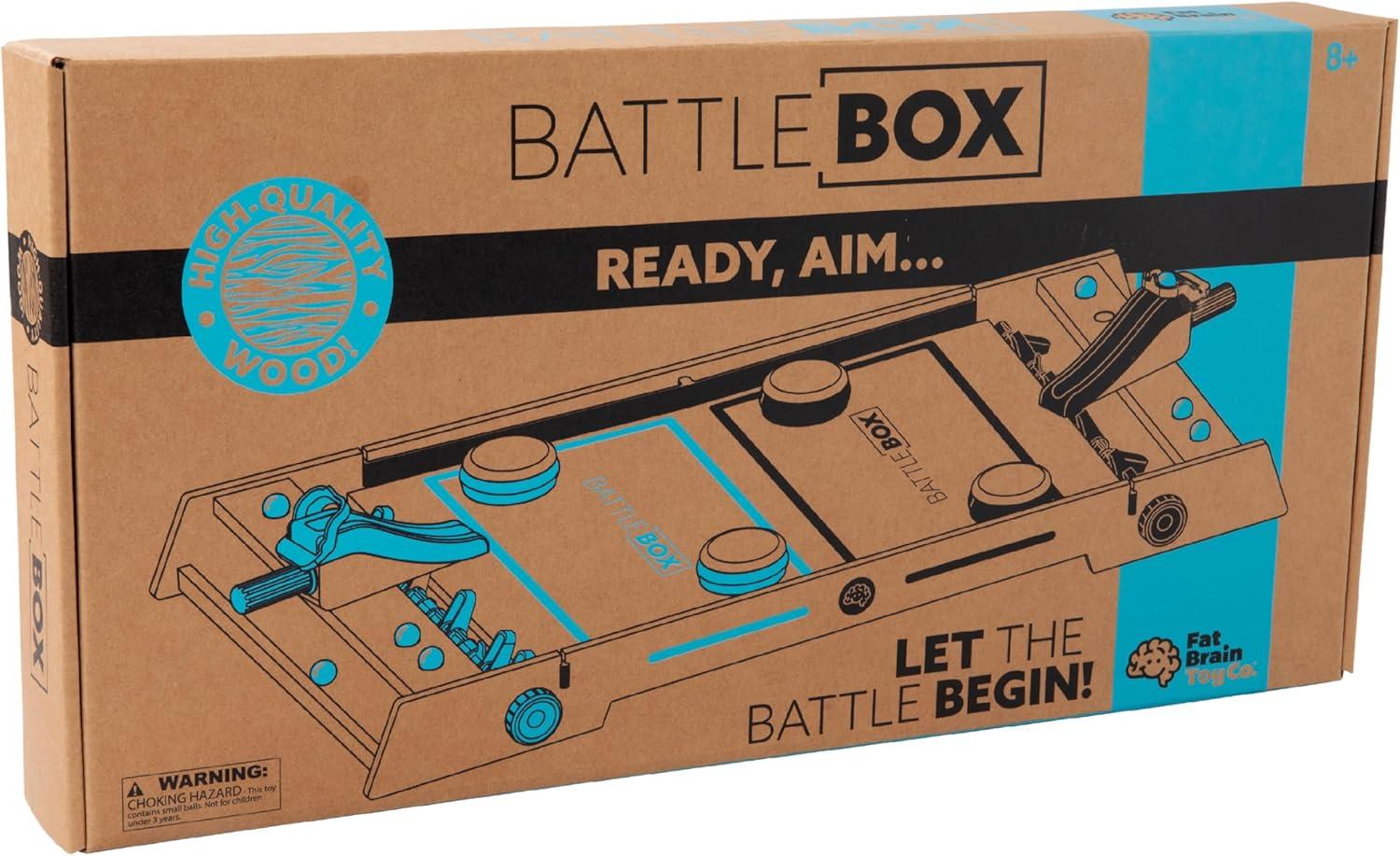 imageFat Brain Toys Battle Box Marble Games Targeting Aiming Tabletop Wooden Game for Kids ampamp Tweens Ages 812