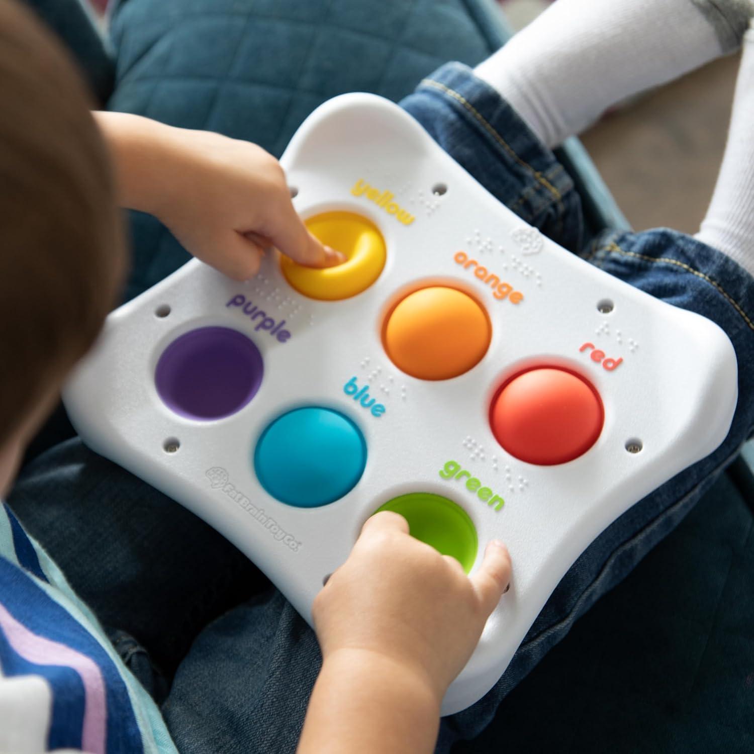 imageFat Brain Toys Dimpl Duo Early Learning Sensory Toy for Babies 1 Year ampamp Toddlers Interactive Baby Toys with Braille Fidget Toys