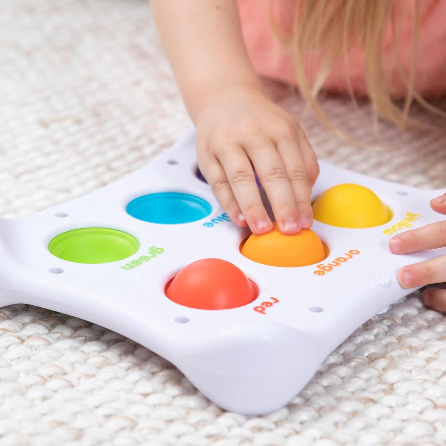 imageFat Brain Toys Dimpl Duo Early Learning Sensory Toy for Babies 1 Year ampamp Toddlers Interactive Baby Toys with Braille Fidget Toys