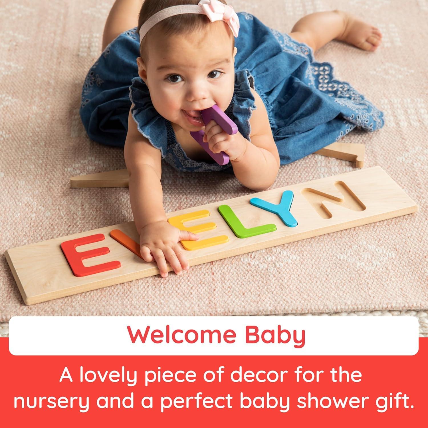 imageFat Brain Toys Fat Brain Toys Wooden Personalized Name Puzzles for Toddlers 13 Custom Puzzles Flat Rate up to 9 Letters