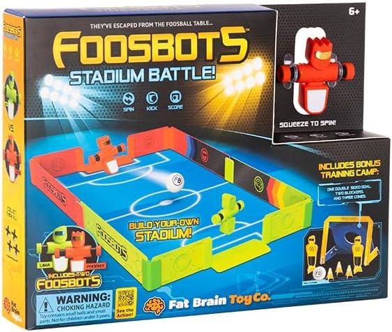 imageFat Brain Toys Foosbots Stadium Battle Set 2 Player Games for Kids Toys New Active Play for Ages 6 and Up