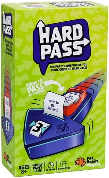 imageFat Brain Toys Hard Pass Family Party Games for Kids and Adults for Ages 8 and Up Kids Board Games
