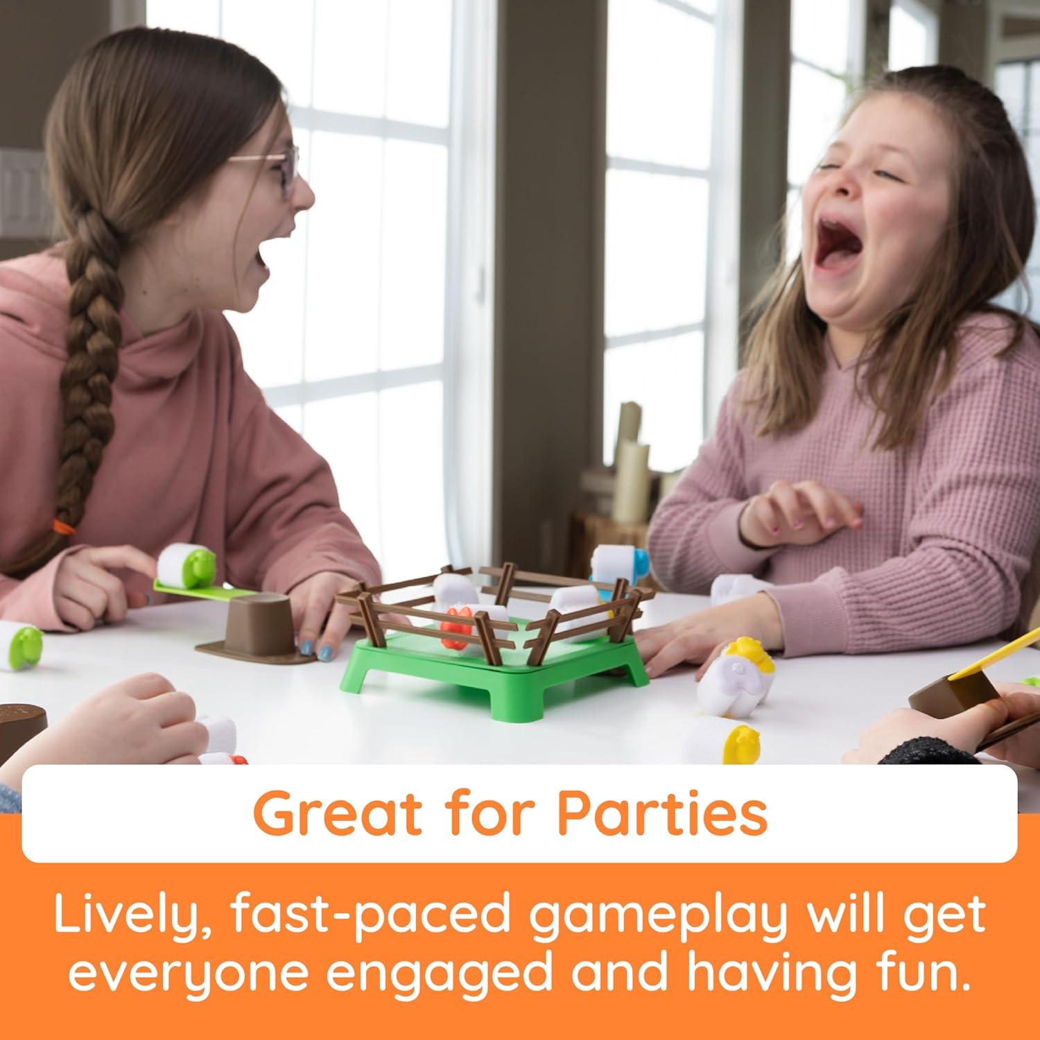 imageFat Brain Toys HeapOSheep Game Family Board Games for Kids and Adults Game of Catapulting Sheep 6 to Adult 2 to 4 Players