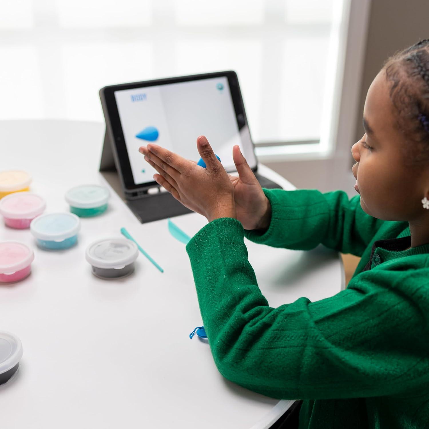 imageFat Brain Toys Hey Clay Ocean Creatures Air Dry Clay Kit with Interactive App for Kids ampamp Tweens Modeling Clay and Crafts Set