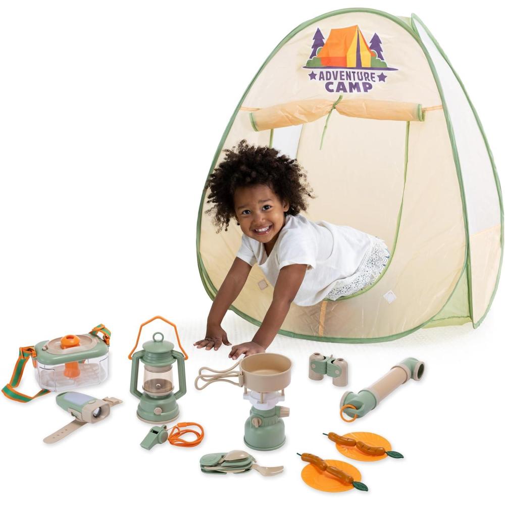 imageFat Brain Toys Camping Storage  Adventure Camp 20 Piece Set Outdoor Toys for Ages 4 to 6