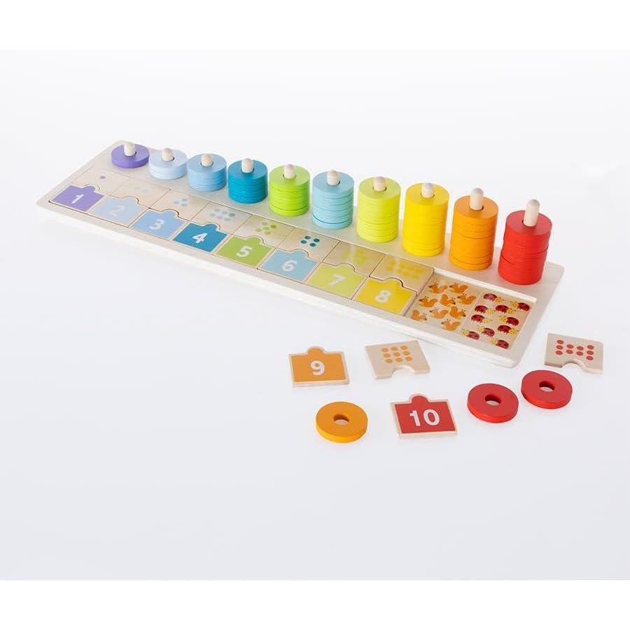 imageFat Brain Toys Counting ampamp Matching Board 110  Match ampamp Stack Counting Board Early Learning Toys for Ages 2 to 5