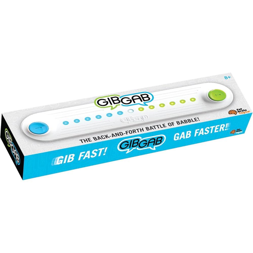 imageFat Brain Toys GibGab  FastPaced Trivia Party Game for Kids ampamp Adults 2 Players