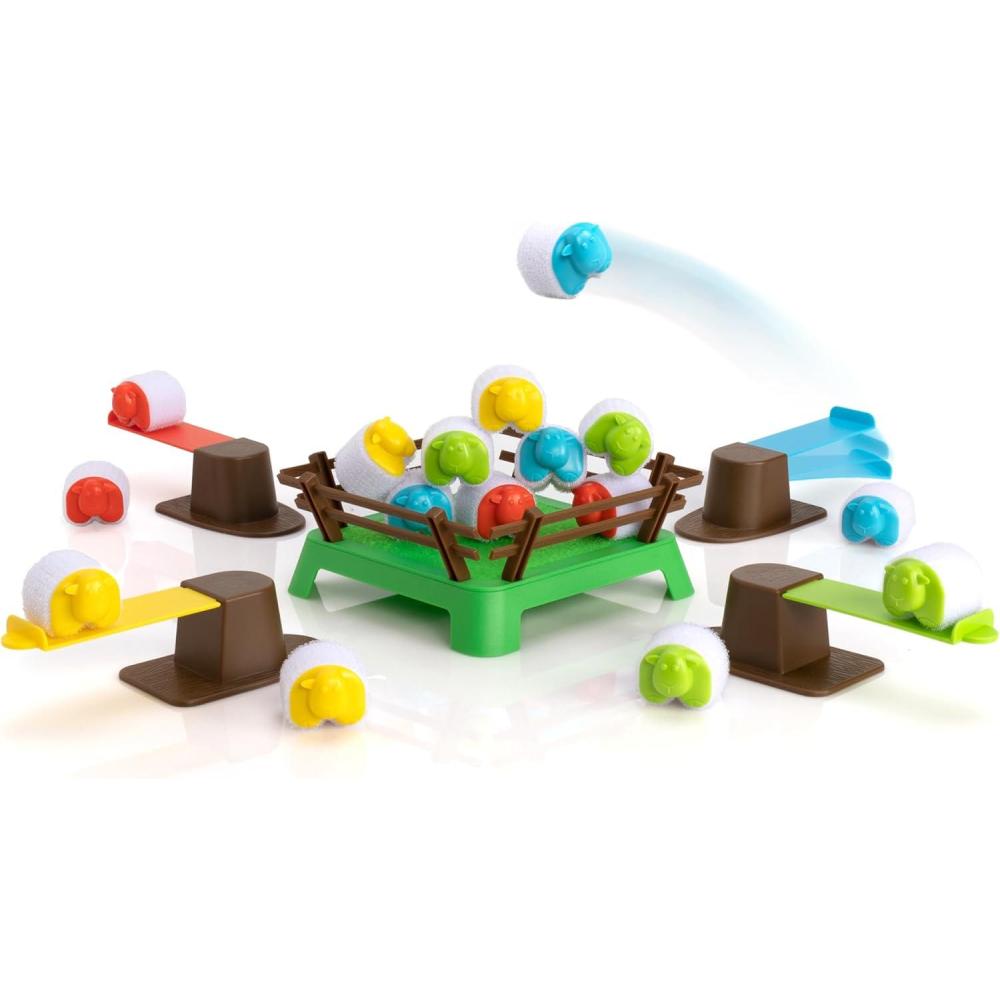 imageFat Brain Toys HeapOSheep Game Family Board Games for Kids and Adults Game of Catapulting Sheep 6 to Adult 2 to 4 Players