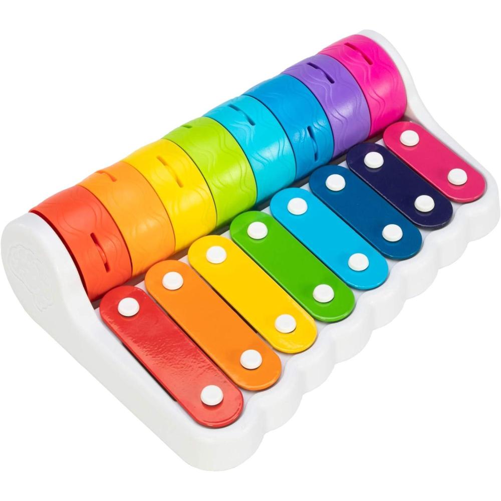 imageFat Brain Toys Rock N Roller Piano  Musical Bells for Babies ampamp ToddlersRock n Roller Piano