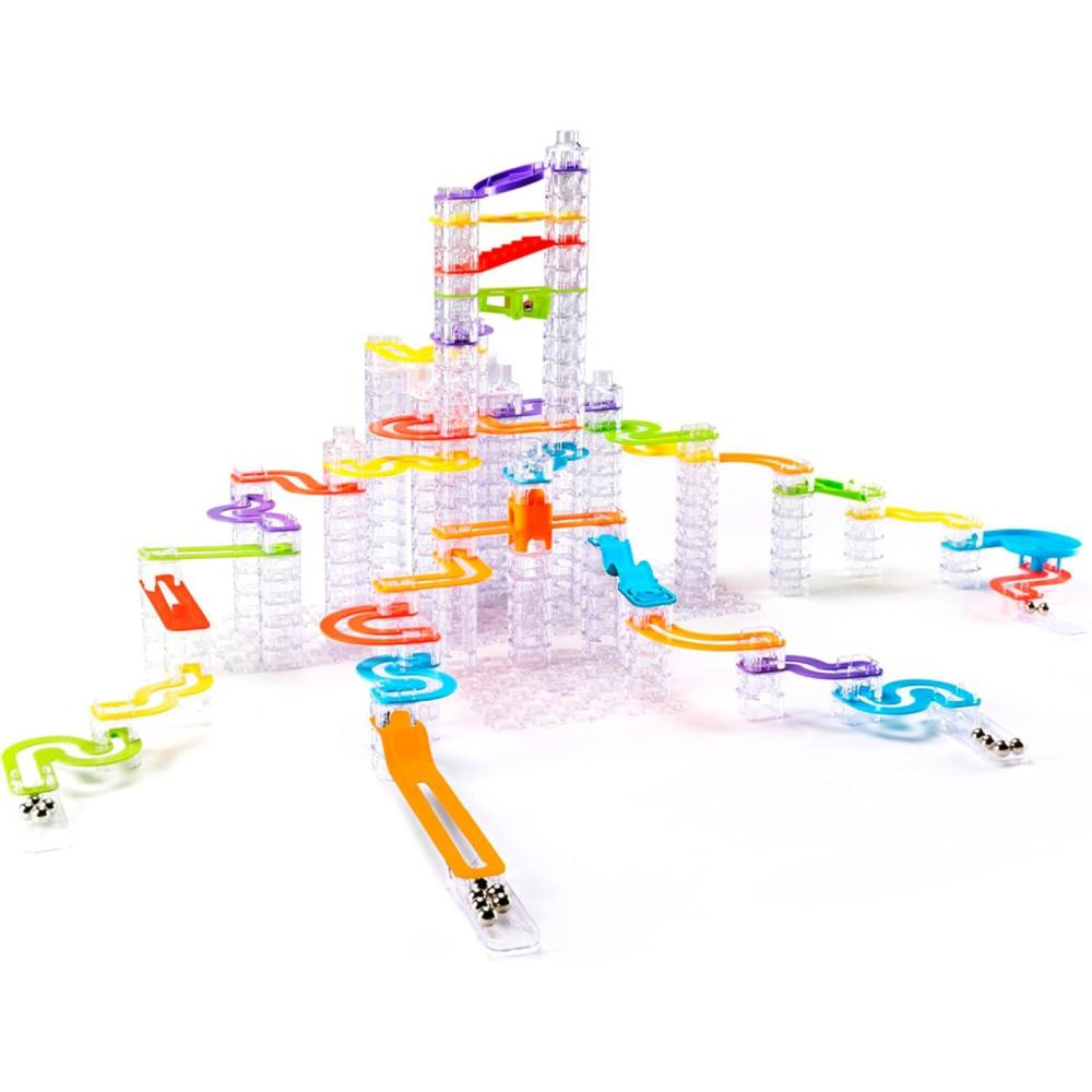 imageFat Brain Toys Trestle Tracks Pro Marble Run Set 274Piece Modular Marble Track STEM Toys for Kids Fun Science Kits for Girl and Boy Ages 813