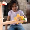 Fat Brain Toys Marble Run, Roll ‘n Go Wooden Marble Run Back-and-Forth Ball Track, 2 Year Old Toys