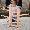 Fat Brain Toys Marble Run, Roll ‘n Go Wooden Marble Run Back-and-Forth Ball Track, 2 Year Old Toys