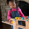Fat Brain Toys Marble Run, Roll ‘n Go Wooden Marble Run Back-and-Forth Ball Track, 2 Year Old Toys