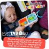 Fat Brain Toys PlayTab Go, Portable Sensory Activity Board with a Clip Ring to Attach to Diaper Bags for Babies and Toddlers Ages 12 Months+