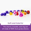 Fat Brain Toys Plip Charms Teal, Cute Customizable Charm Bracelet and Ring, Soft and Squishy DIY Jewelry Making Kit for Boys and Girls Ages 4 to 10(Purple)