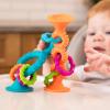 Fat Brain Toys pipSquigz Loops – Orange Silicone Suction Cup Baby Sensory Toy for Babies and Toddlers 6 mos+