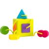 Fat Brain Toys OombeeCube, Toddler and Baby Toys 10 Months and Up, Travel-Friendly Shape Sorter with Tethered Shapes for Early Learning