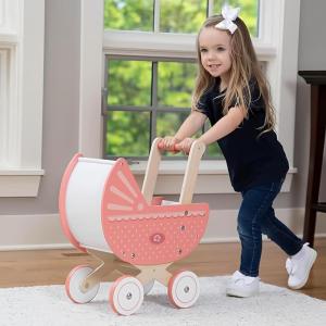 Fat Brain Toys Emery’s World – Pretend & Play Pram – Stroller for 12-16-Inch Dolls
