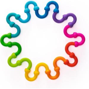 Fat Brain Toys Plip Links, Silicone Building Toys for Creative Play, Creative Construction Play Set for Preschoolers, Kids Toys Ages 3 to 12