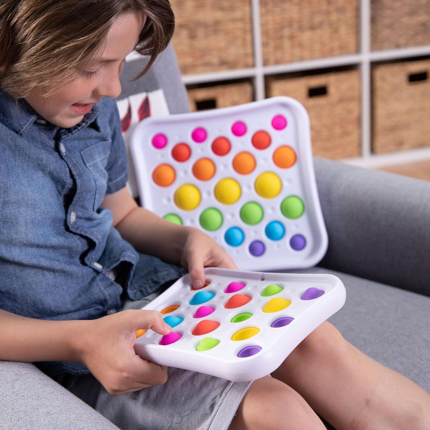 imageFat Brain Toys Dimpl Pops Sensory Fidget Toy with 18 Popping Bubbles for Kids ampamp Adults Ages 3 Years