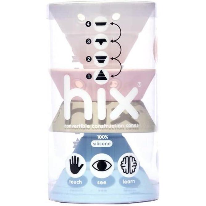 imageFat Brain Toys Hix by MOLUK  Pastels  Foldable Silicone Stacking Cones Ages 2