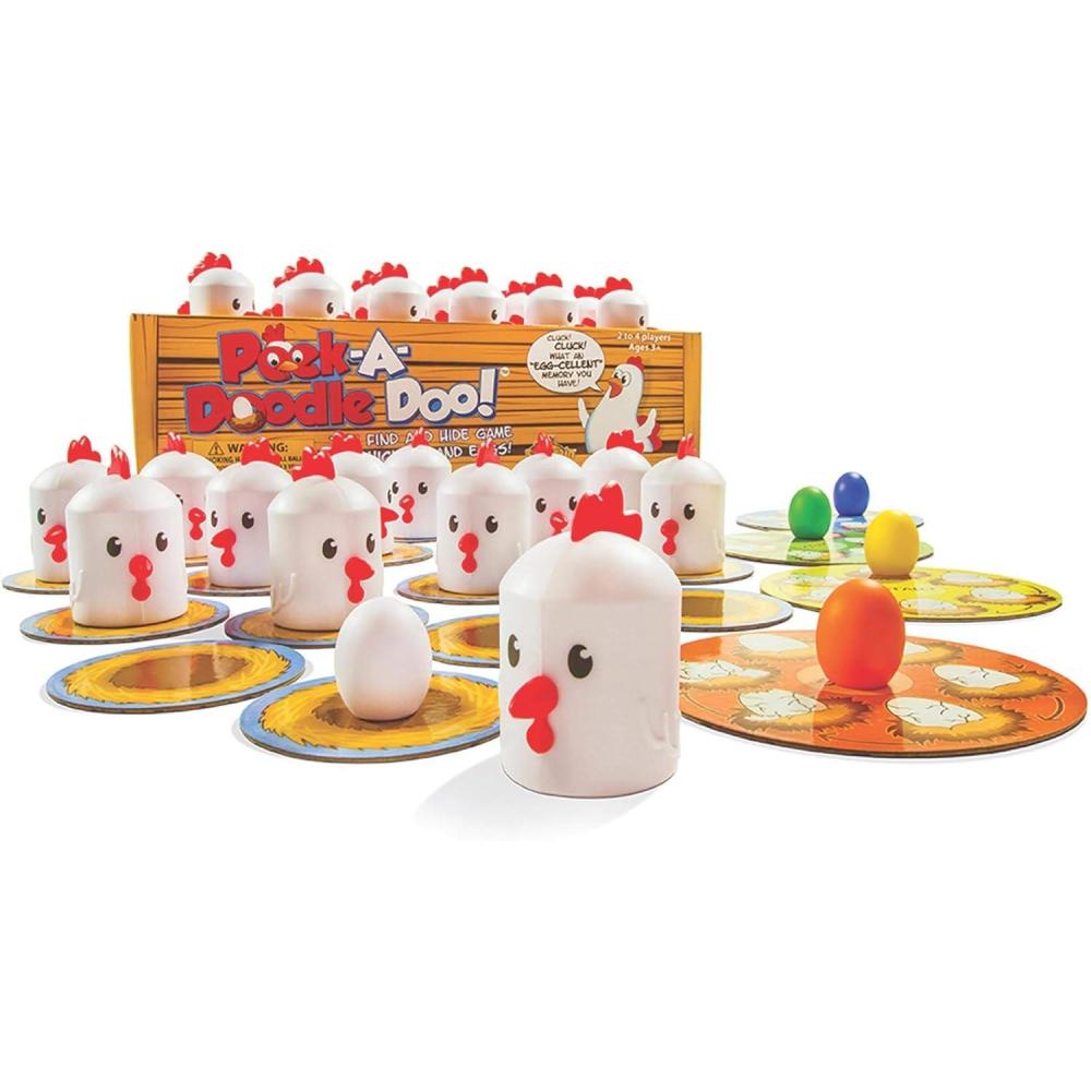 imageFat Brain Toys PeekADoodle Doo  ChickenandEgg Memory Game for Toddlers ampamp Kidsosfa