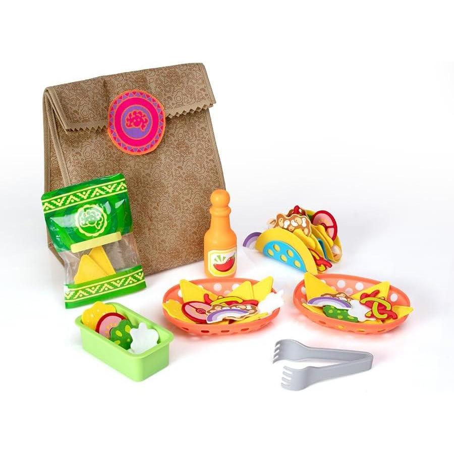 imageFat Brain Toys Pretendables Nacho Set  Pretend Playset with Storage Ages 3