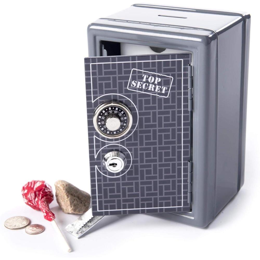 imageFat Brain Toys Top Secret Safe ampamp Bank Lockable Coin Bank for Ages 5