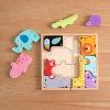 Fat Brain Toys Animal Block Puzzle – Wooden Shape-Matching Game for Preschoolers