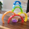 Fat Brain Toys FBT Rainbow Stacker – Rainbow Arches Stack and Play Baby Toys & Gifts for Ages 2 to 3