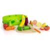 Fat Brain Toys Pretendables Fruit & Veggie Basket – Pretend Playset with Storage, 3+
