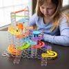 Fat Brain Toys Trestle Tracks Deluxe Marble Run Set, 124-Piece Modular Marble Track, Toys for Kids, Marble Set, Girl and Boy Toys, Fun Toys for Ages 8-13+