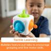 Fat Brain Toys Tugl Cube Popping Fidget Toy, Engaging for Toddlers, Kids, Teens, Adults – Relaxing Handheld Fidget Cube, 2 Years and Up
