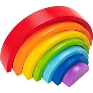 Fat Brain Toys FBT Rainbow Stacker – Rainbow Arches Stack and Play Baby Toys & Gifts for Ages 2 to 3