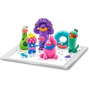 Fat Brain Toys Hey Clay Monsters, Air Dry Clay Kit with Interactive App for Kids & Tweens, Modeling Clay and Crafts Set
