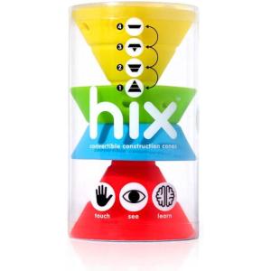 Fat Brain Toys Hix by MOLUK – Tropical – Foldable Silicone Stacking Cones, Ages 2+