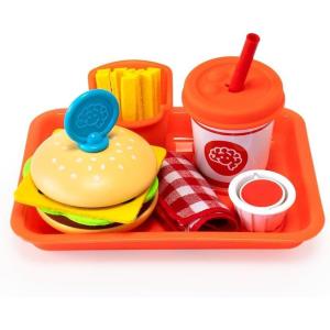 Fat Brain Toys Pretendables Burger & Fries – Imaginative Play Food Set for Ages 3 to 7