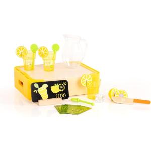 Fat Brain Toys Pretendables Lemonade Time Set, Pretend Play Food Lemonade Stand for Kids with Storage, Great Imaginative Play, Toy Food Set for Ages 3+