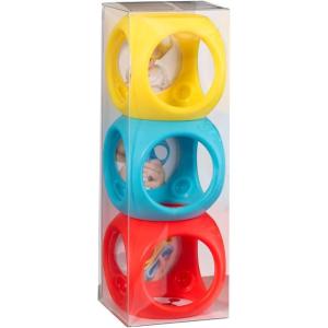 MOLUK Oibo Sensory Toy Monochrome Baby Toys & Gifts for Ages 0 to 11(3pk Primary Colors)