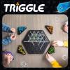 Fat Brain Toys Triggle – Stretch Four to Score [Fun Family Brainteaser Strategy Game for Kids, Teens, & Adults] Rubber Band Triangle Game