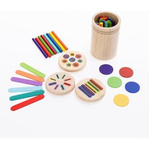 Fat Brain Toys 3 in1 Learning Fine Motor Skill Toy – 3-in-1 Sorting Cup Early Learning Toys for Ages 3 to 6