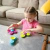 Fat Brain Toys Pipsquigz Whirly-Squigz Suction-Kupz Set – 12 Piece Early Learner Toys – 6 Suction Kupz Stacking Toys, 3 PipSquigz, 3 Whirly Squigz Spinners in Zippered Storage Case – BPA-Free Silicone