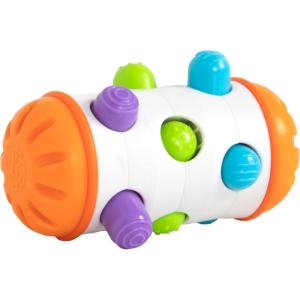 Fat Brain Toys Rolio- Sensory Toys for Babies 6 Months+, Tummy Time Rattle