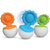 Fat Brain Toys Dimpl Wobbl – Blue – Travel-Friendly Baby Sensory & Teething Toy