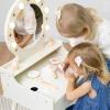 Fat Brain Toys Dressing Table with Light – Star of The Stage Light-up Vanity Playroom and Bedroom Furnishings for Ages 3 to 6
