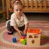 Fat Brain Toys Take-Along Shape Sorter – Wooden Montessori Learning Toy, 12 mos+