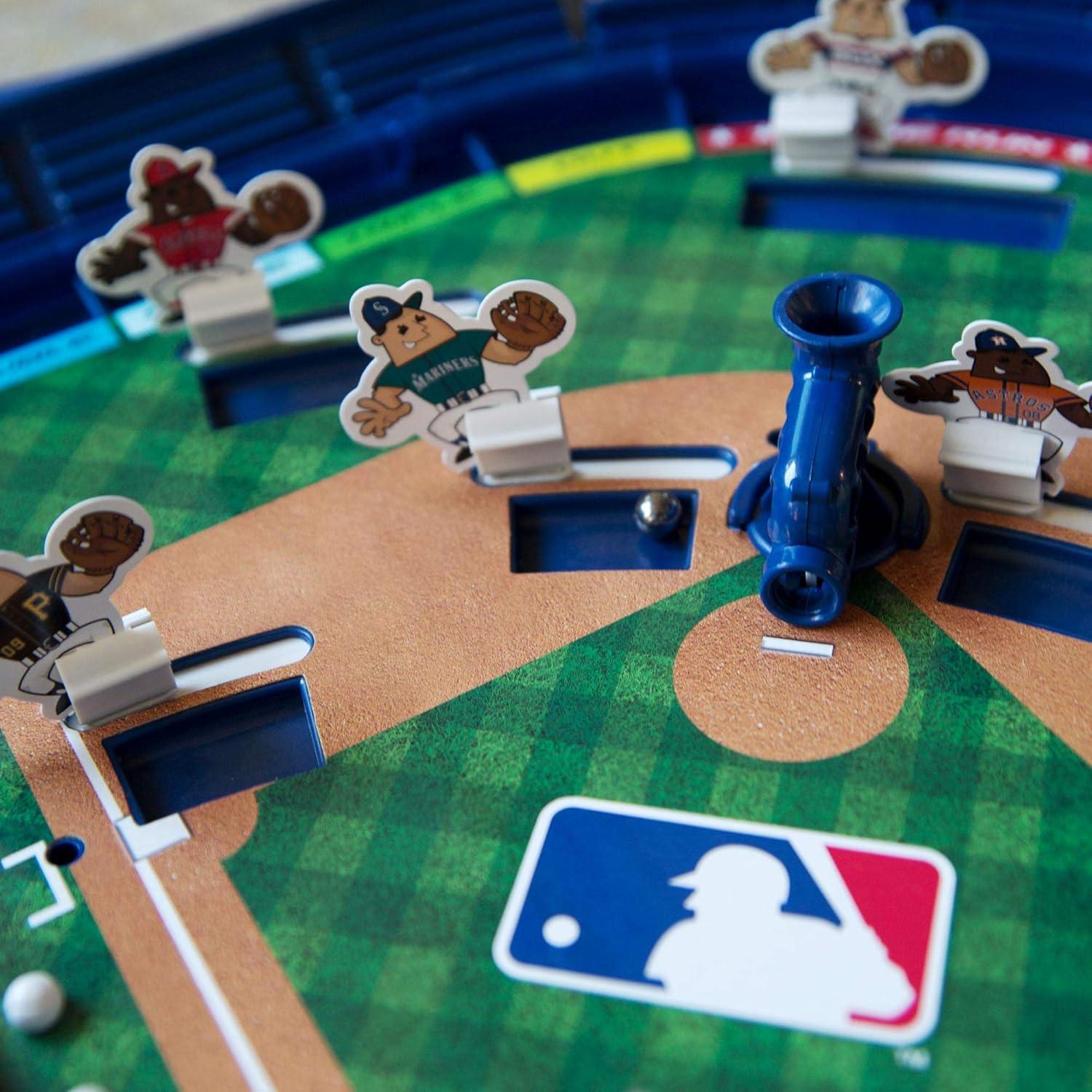 imageFat Brain Toys MLB Slammin Sluggers Baseball Game Tabletop Stadium Ages 6