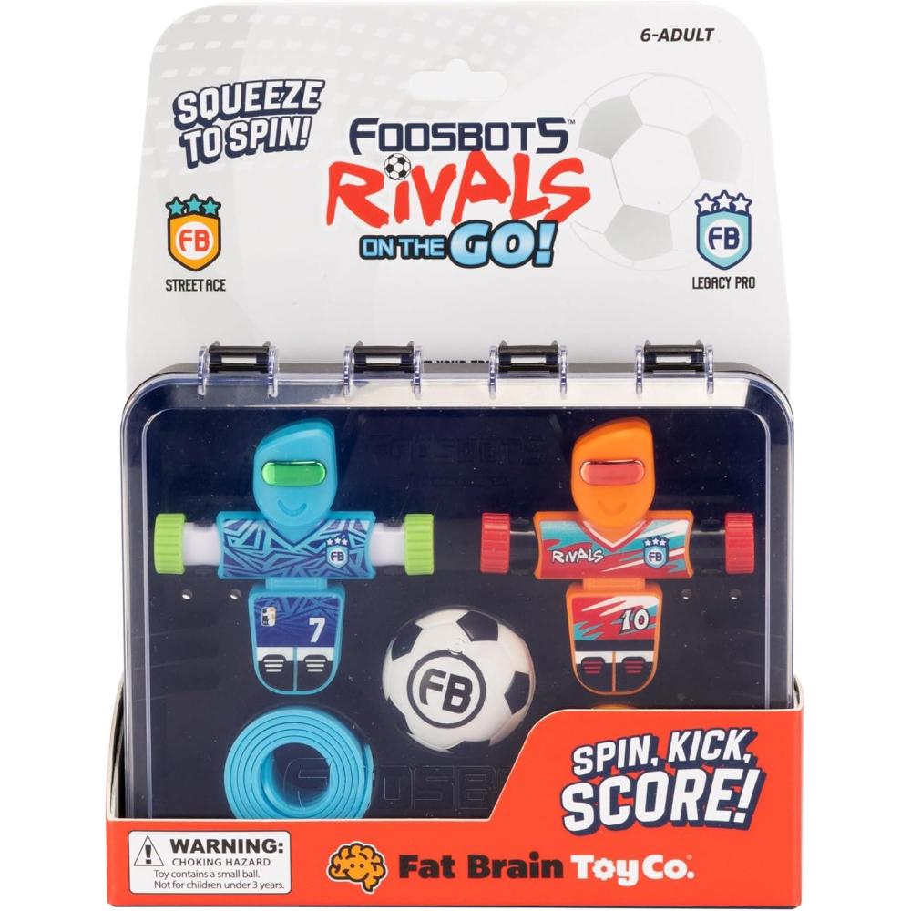imageFoosbots Rivals On the Go Tabletop Trickshot Game 2 Player Soccer Toys Games for Kids Ages 6