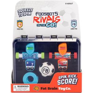 Foosbots Rivals On the Go, Tabletop Trickshot Game, 2 Player Soccer Toys, Games for Kids Ages 6+