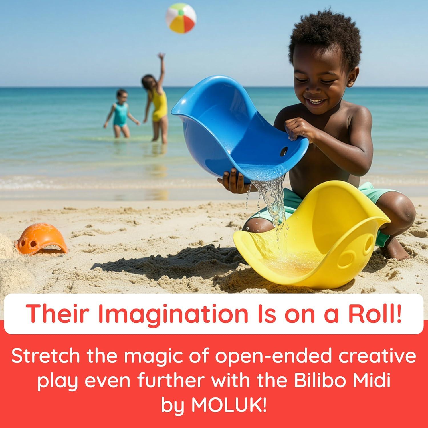 imageFat Brain Toys bilibo Midi by MOLUK 6 Set Classic Colors OpenEnded Creative Play Toy for Toddlers and Kids Ages 2 and Up